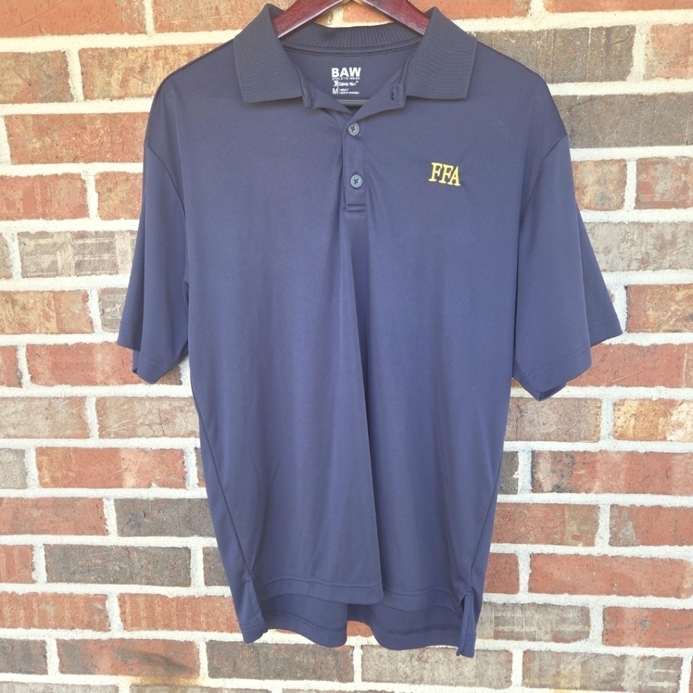 Navy Blue Men's FFA Performance Polo Shirt Size M